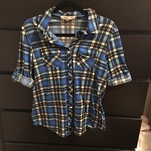 Anthropologie Eden & Olivia plaid button up shirt